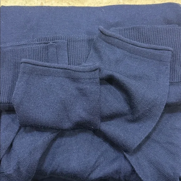 BANANA REPUBLIC MERINO‎ WOOL JOHNNY-COLLAR SWEATER NAVY NWT SIZE L - Picture 4 of 5